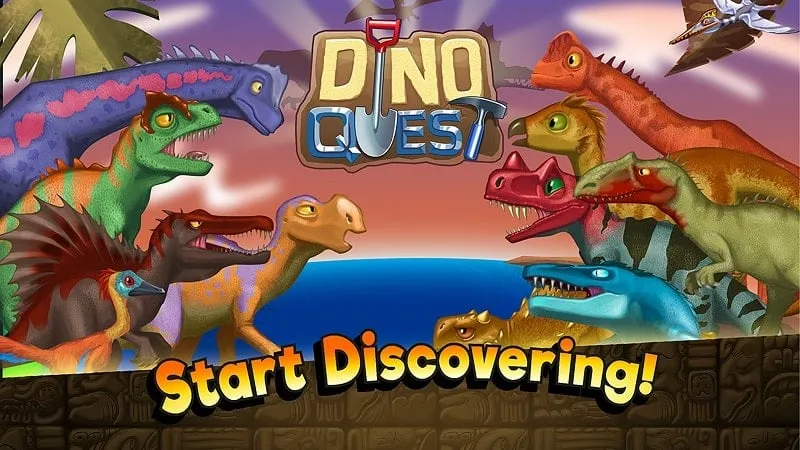 Hình ảnh gameplay Dino Quest cho thấy cơ chế đào bới.