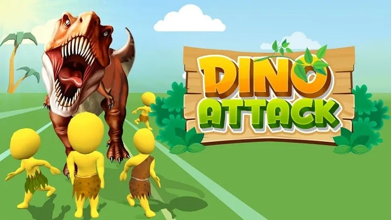 Dinosaur traversing a lush prehistoric landscape.