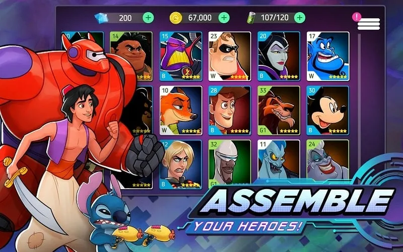 Disney Heroes Battle Mode mod gameplay.