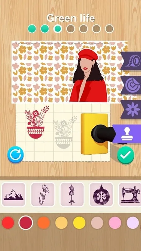 Hình ảnh minh họa các tùy chọn tùy chỉnh đa dạng trong DIY Mini Journals MOD APK.