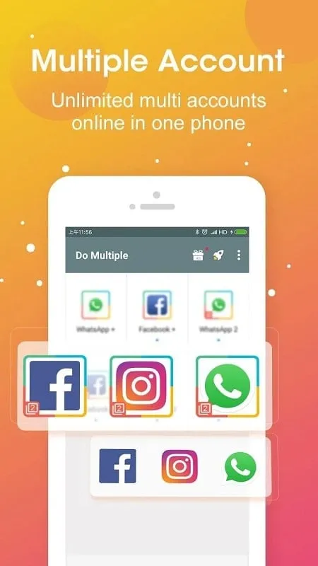 Usando o recurso de clonagem no DO Multiple Accounts & Clone MOD APK