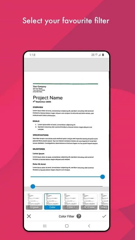 Document Scanner mod displaying saving options