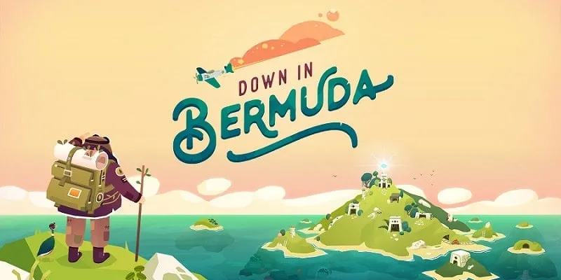 Tampilan antarmuka game Down in Bermuda yang menampilkan elemen puzzle.