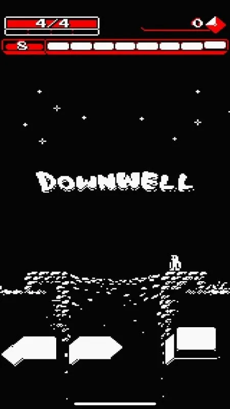 Captura de pantalla de un administrador de archivos en un dispositivo Android, con el archivo Downwell APK resaltado.