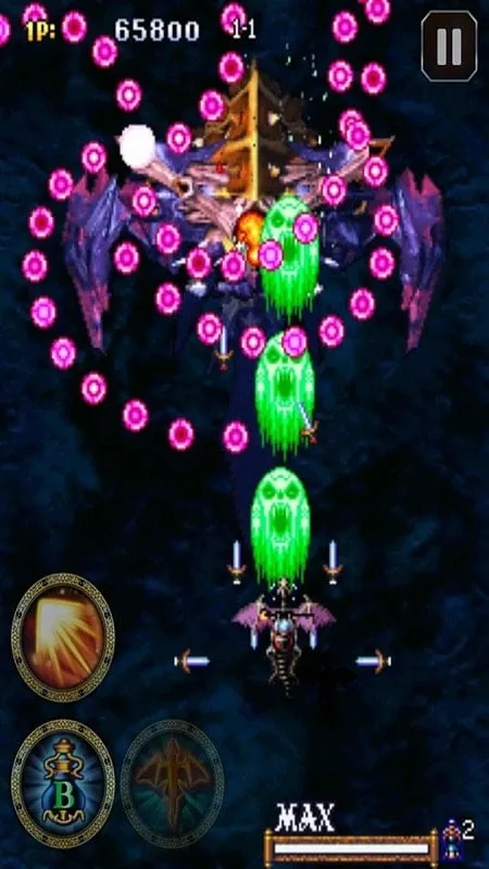 Dragon Blaze classic gameplay screenshot.