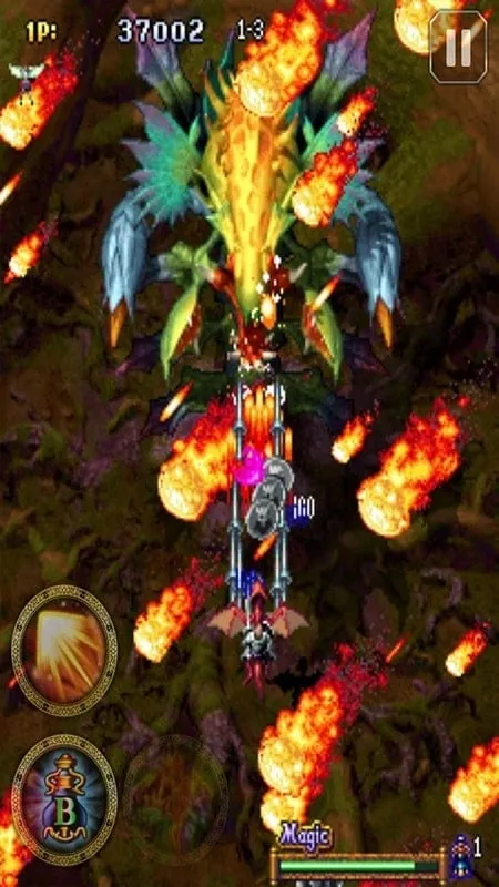 Upgrade naga di Dragon Blaze Classic dengan uang tak terbatas.