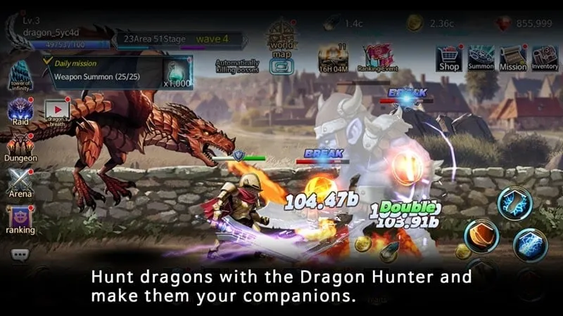 Error al instalar Dragon Hunter's Tale MOD APK.