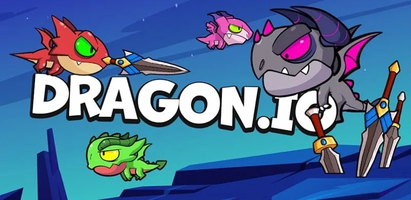 Dragão do Dragon.IO em uma arena.