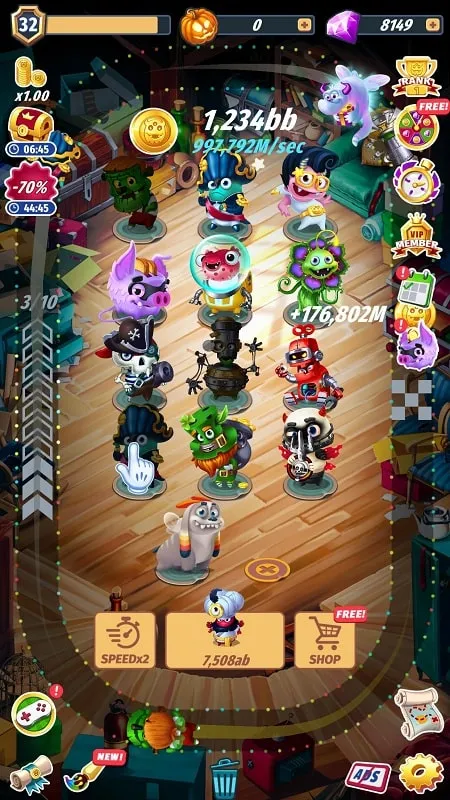 Example of dragon evolution in the game Dragons Evolution.