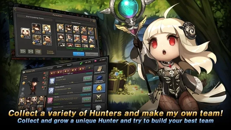 Mengakses menu MOD di Dungeon Breaker Heroes.