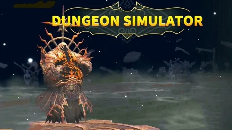 Interfaz del juego Dungeon Simulator.