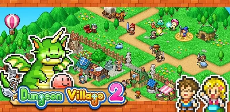 Tampilan game Dungeon Village 2 dengan grafis piksel yang menarik.