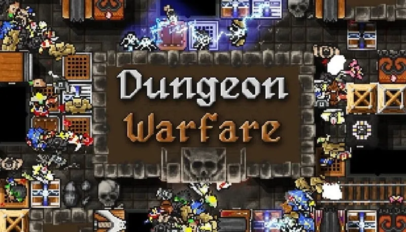 Defending your dungeon from invaders in Dungeon Warfare.