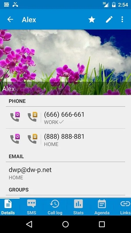 Aplicación DW Contacts Phone SMS mod para Android