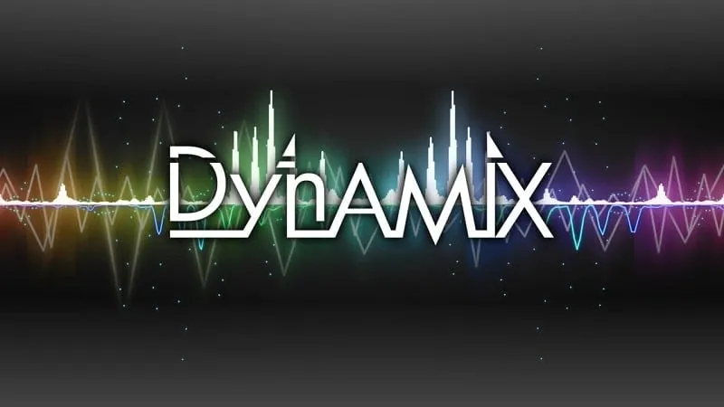 Gameplay screenshot showcasing the three-lane interface of Dynamix.