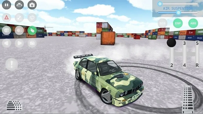 Gameplay screenshot showcasing the enhanced graphics and car models.
