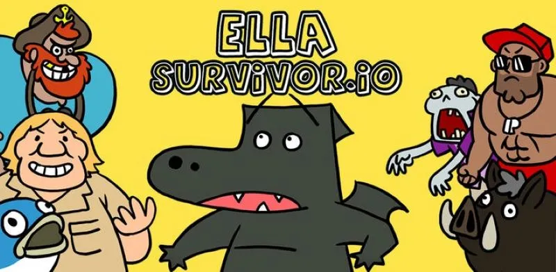 Print do jogo Ella Survivor.io mostrando a personagem principal.