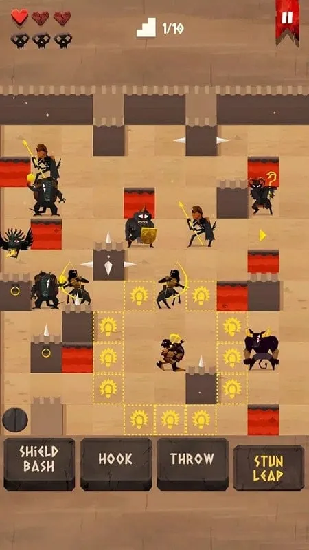 Gameplay of ENYO with activated God Mode, showcasing invincibility