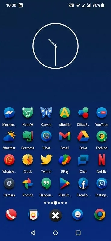 Giao diện Ergon Icon Pack mod hiển thị các tính năng premium