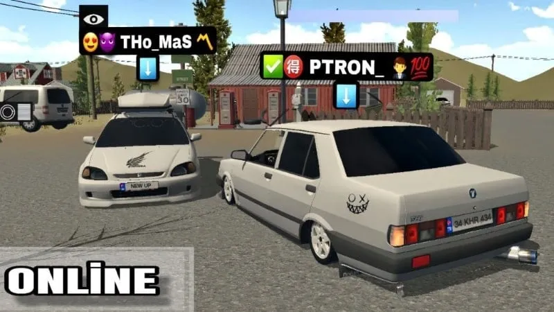 Main screen of the Etiket Tofask game showing car customization options.