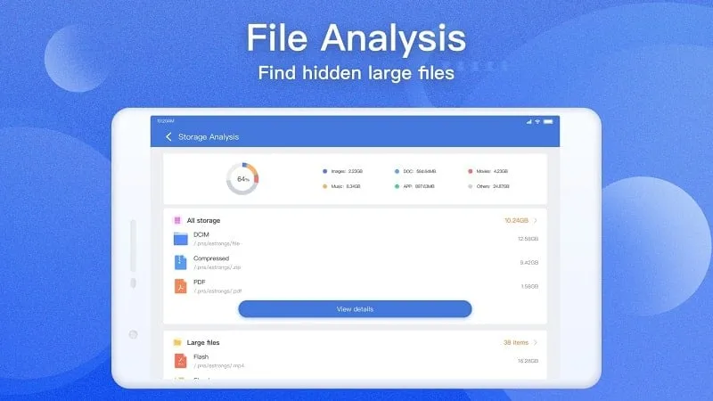 EX File Manager đang phân tích tệp