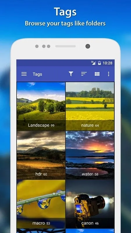 F Stop Gallery mod showcasing album organization