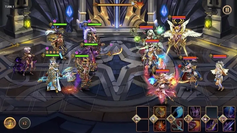 Fantasy League battle scene screenshot.
