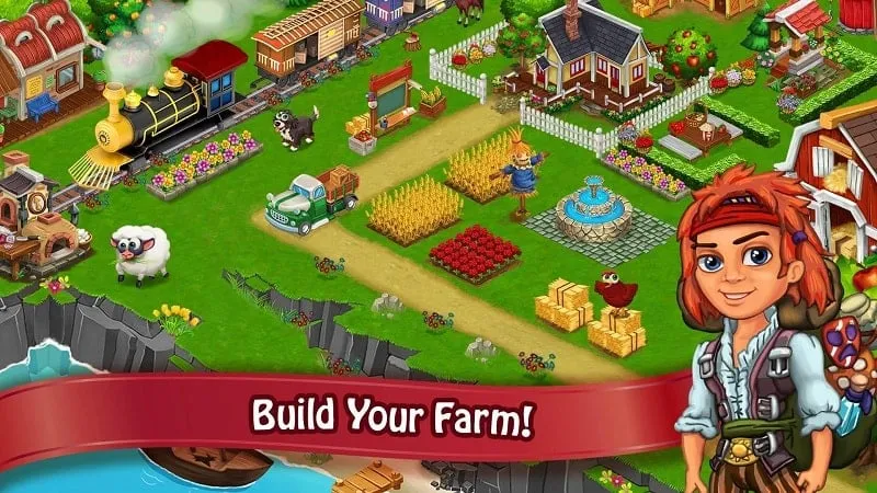 Contoh tampilan uang tak terbatas di game Farm Day Village Farming