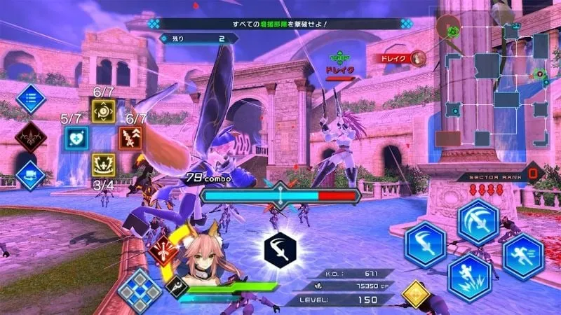 Dynamic combat scene featuring multiple characters.
