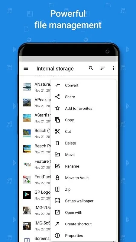 File Commander mod storage analysis feature