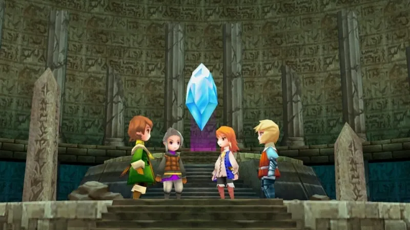 Khám phá hang động tối trong FINAL FANTASY III.