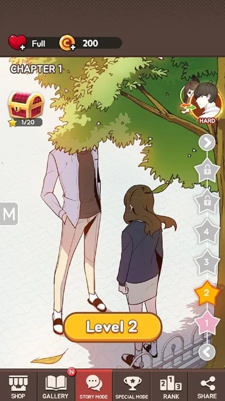 Captura de pantalla que muestra varios modos de juego en Find It: My Bad Boyfriend.