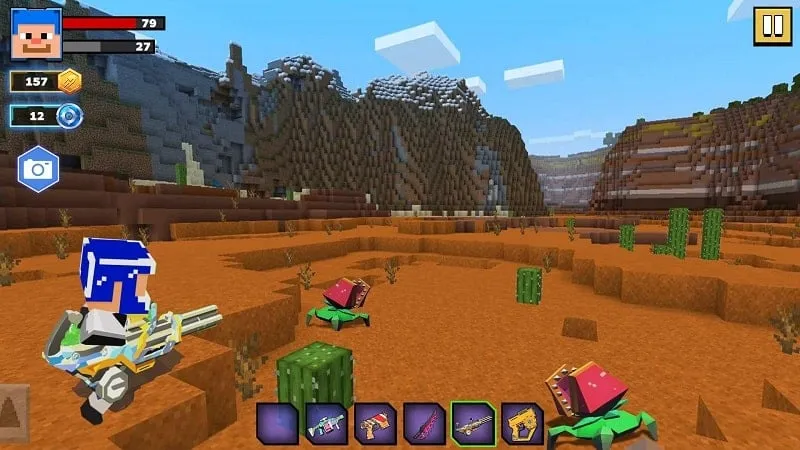 Screenshot da jogabilidade mostrando um nível desafiador em Fire Craft 3D Pixel World.