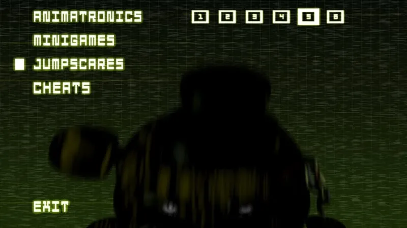 Captura de pantalla del juego Five Nights at Freddy's 3 que muestra el entorno del juego.