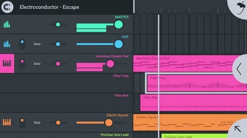 FL Studio Mobile interface showing various instruments