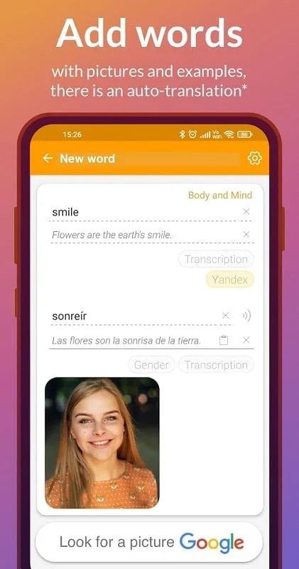 Flashcards mod interface showing premium features