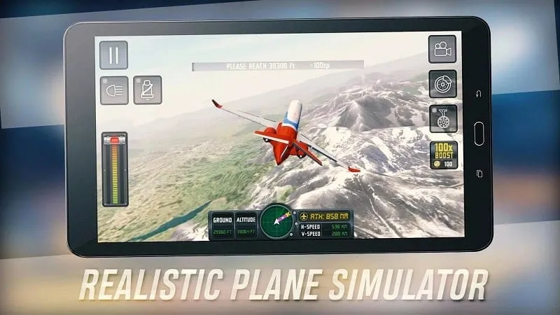 Seleccionando un avión en Flight Sim 2018 con dinero infinito.