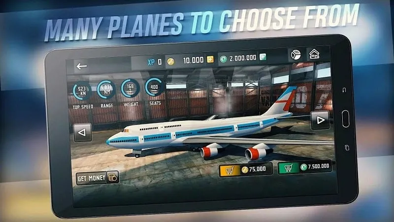 Instalando el Flight Sim 2018 MOD APK en un teléfono Android.