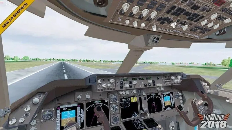 Baixar Flight Simulator 2018 FlyWings apk mod