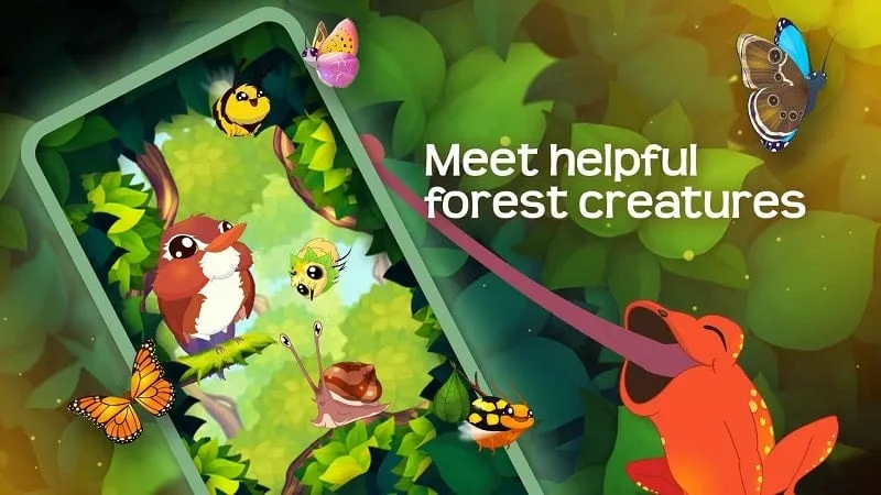 Un santuario lleno de mariposas en Flutter: Butterfly Sanctuary MOD APK.