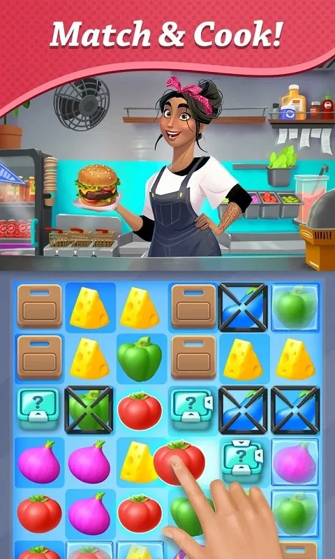 Gameplay of Food Truck Adventure showing the puzzle interface.