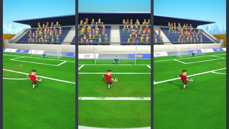 Hình ảnh gameplay trận đấu penalty trong Football Clash.