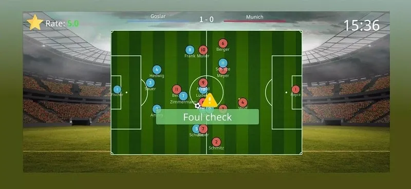 Referee reviewing a play in Football Referee Simulator.