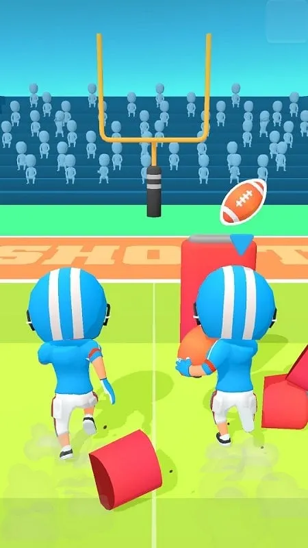 Captura de pantalla del juego Football Story 3D en un teléfono Android mostrando la jugabilidad.