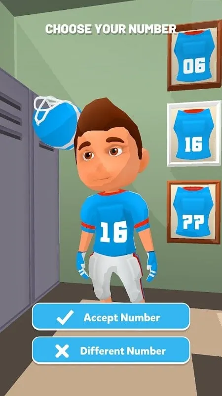 Captura de pantalla de la tienda del juego en el mod Football Story 3D que muestra dinero infinito.