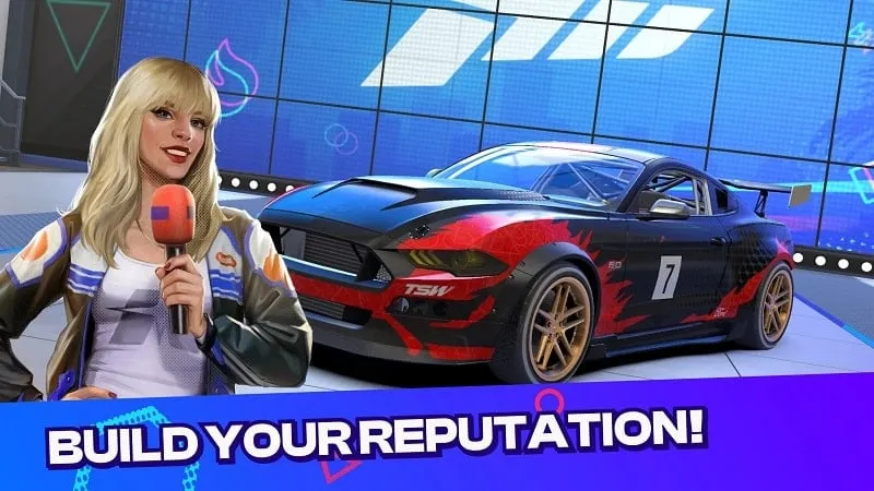 Forza Customs MOD APK interface showcasing unlimited money and customization options.