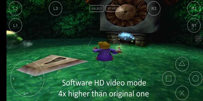 Screenshot displaying various games available in FPse64.