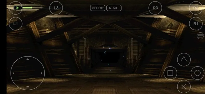 Playing a game on the FPse64 emulator.