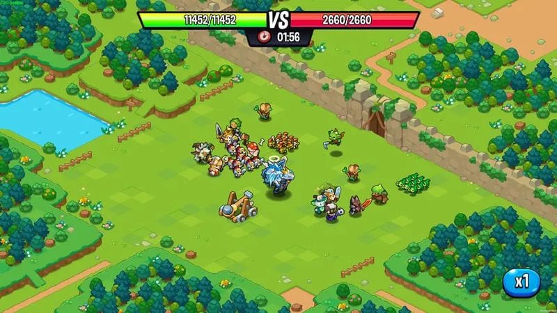 Utilizing unlimited resources to upgrade units and expand territory.