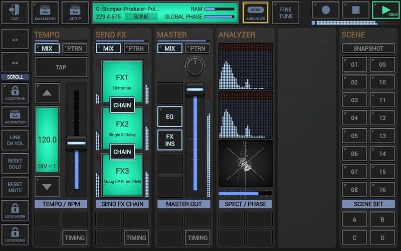 Step sequencer in G-Stomper Producer